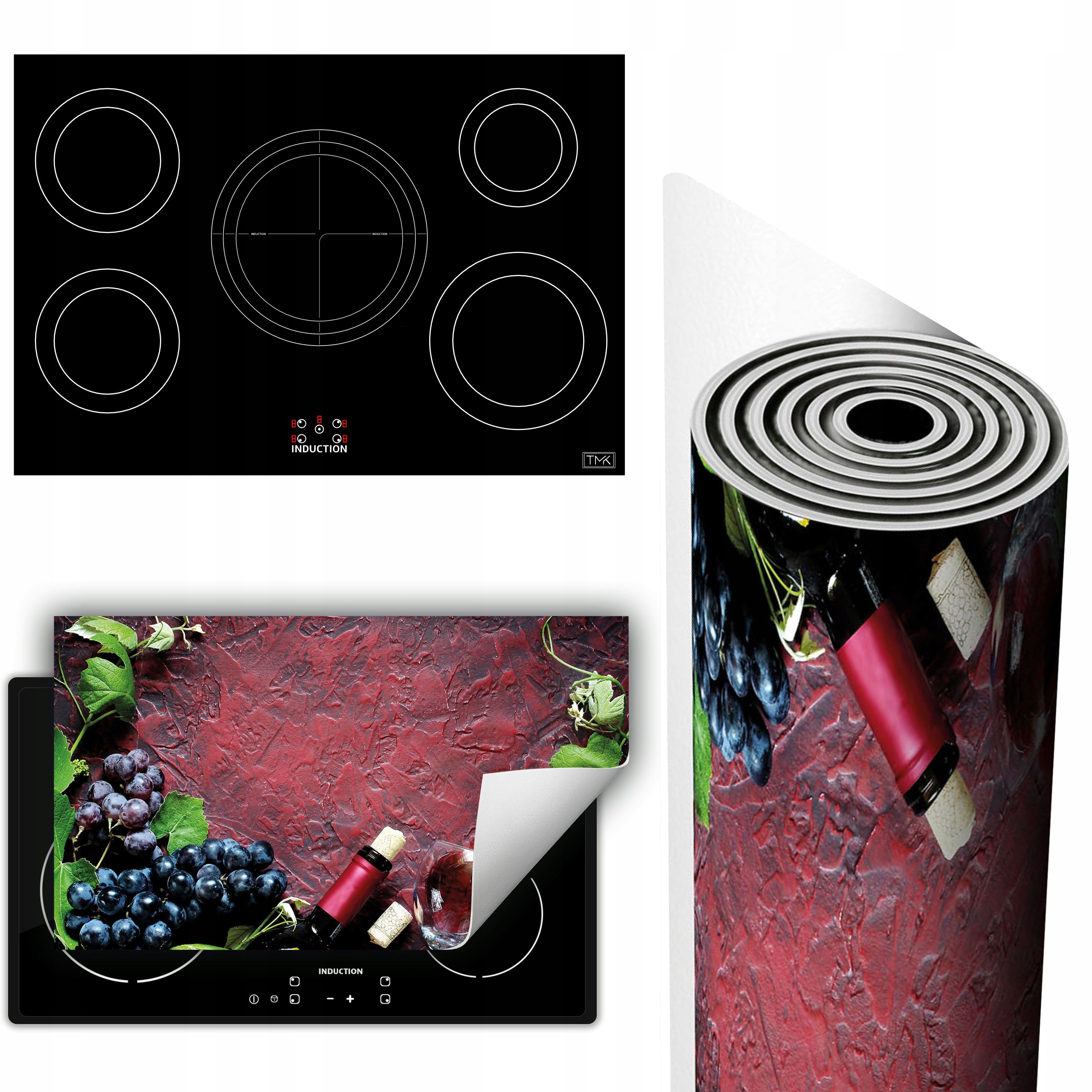 Vinylová Podložka Ochrana Kuchyňské Desky 90x52 víno