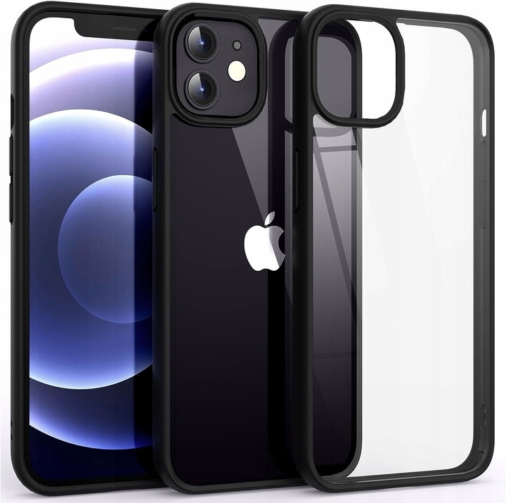 ETUI CASE PRZEŹROCZYSTE IPHONE 12 / 12 PRO - BLACK