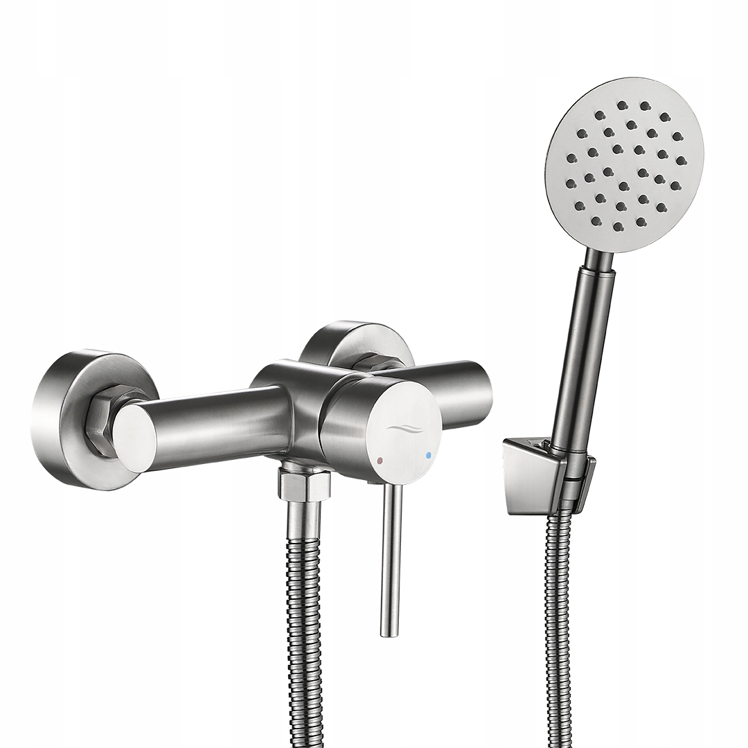 Sprchová Baterie Ocel S Kartáčovanou Nástěnnou Sprchovou Soupravou