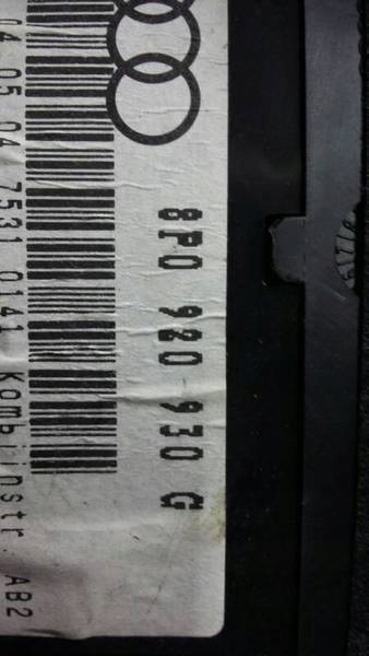dials AUDI A3 02- 1.6 FSI 8P0920930G