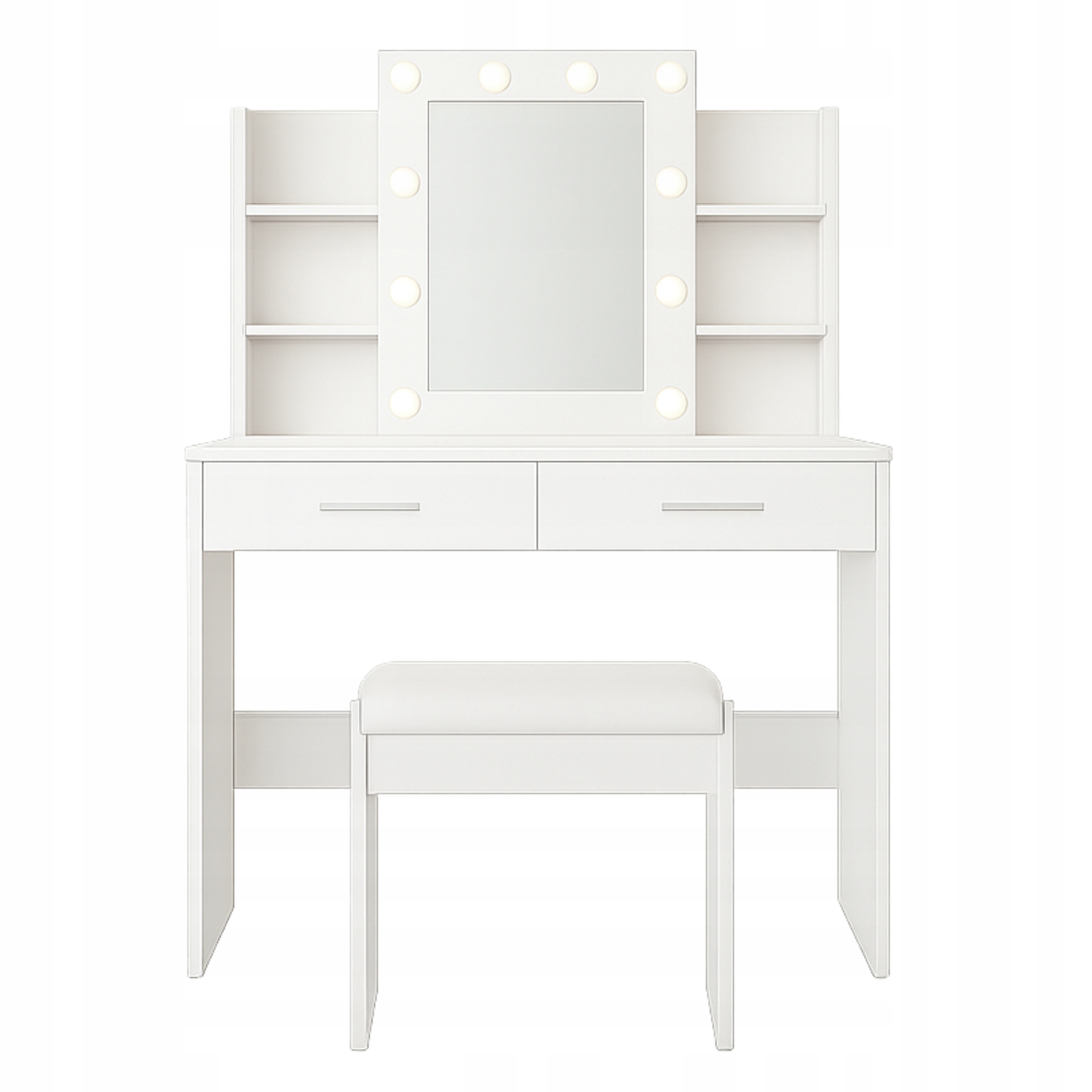 TOALETKA KOSMETYCZNA 85cm Z LUSTREM I OŚWIETLENIEM ŚCIEMNIANYM LED WINDY