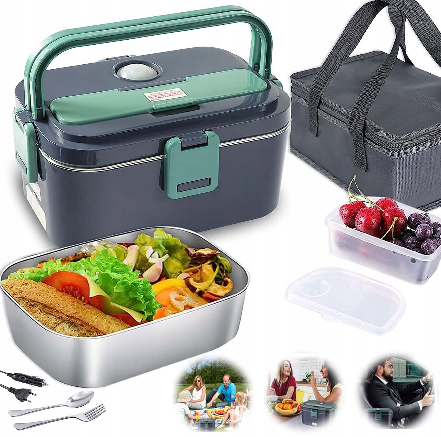 Elektrický Obědový Box Termoska Na Jídlo Nádoba Do Auta Do Kanceláře Školy