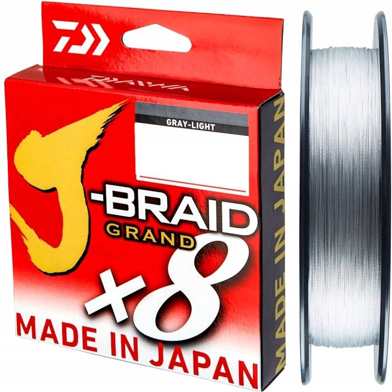 Plecionka Daiwa J-Braid Grand x8 0.16mm 10kg 135m Szary Na Feeder Spinning