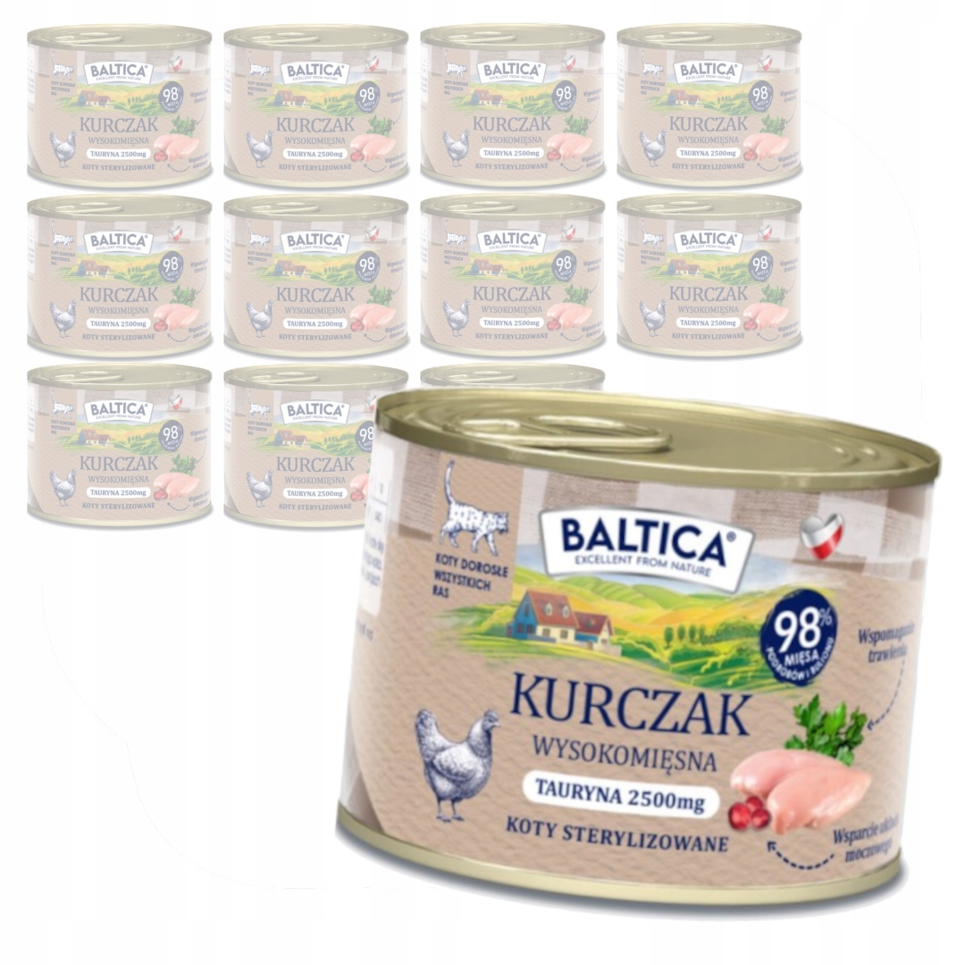 Levně Baltica Chutě regionů Kuře 12x185g Vlhké Krmivo pro sterilizované kočky