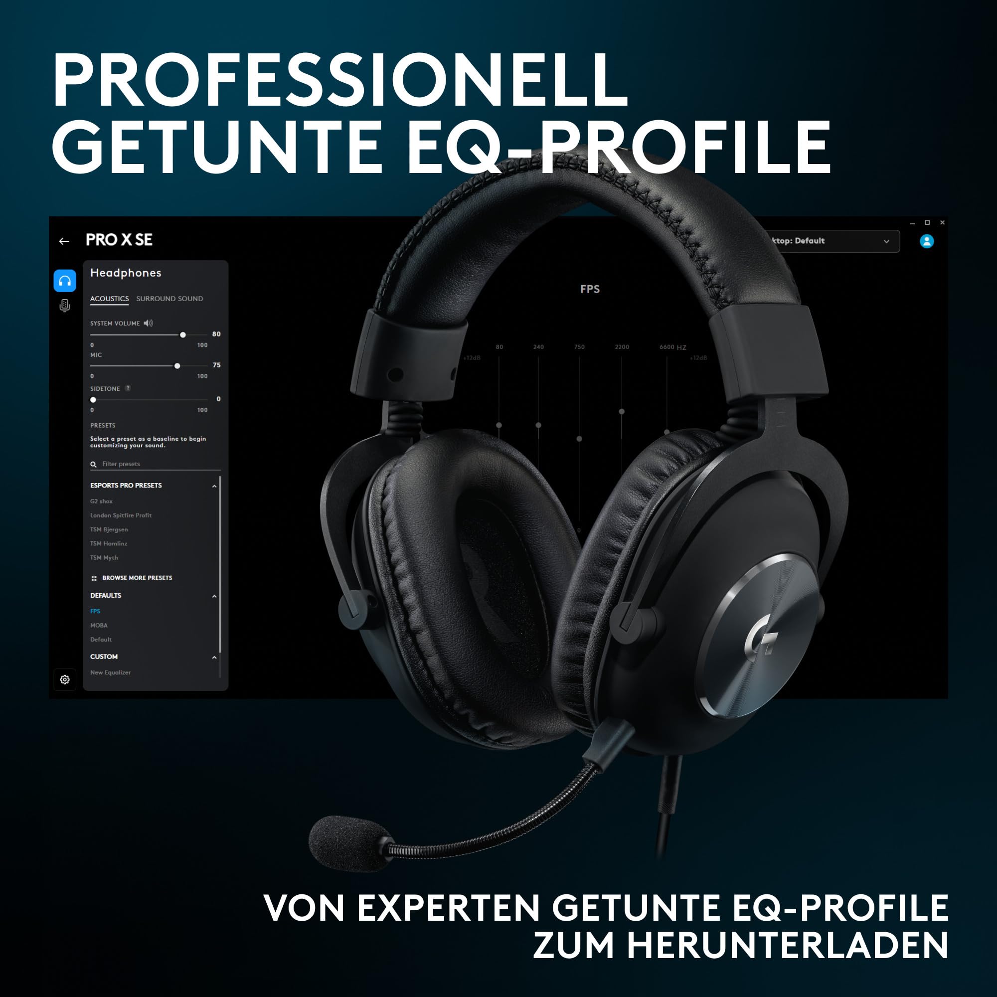 LOGITECH G Pro X SE Gaming Headset with USB Mic for PC PS5 Xbox — miniatura 7