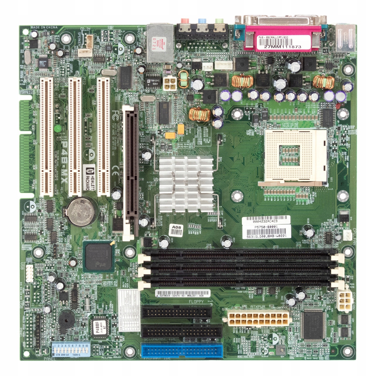 Hp P5750-60001 P4B-MX Socket 478 Sdram Agp Pci mATX