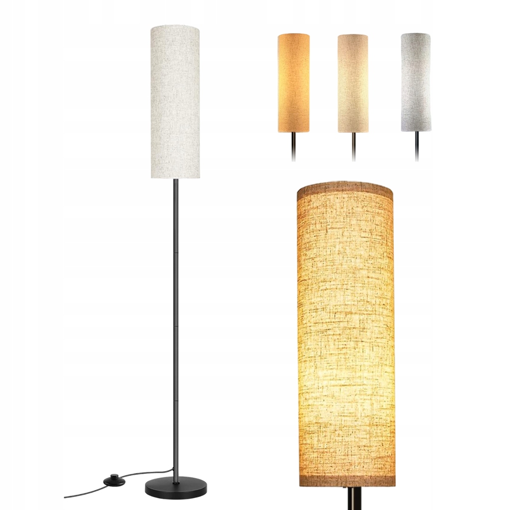 Moda Lampka Stojąca Podłogowa 12W E27 3 Do Czytania Nowoczesna 175CM