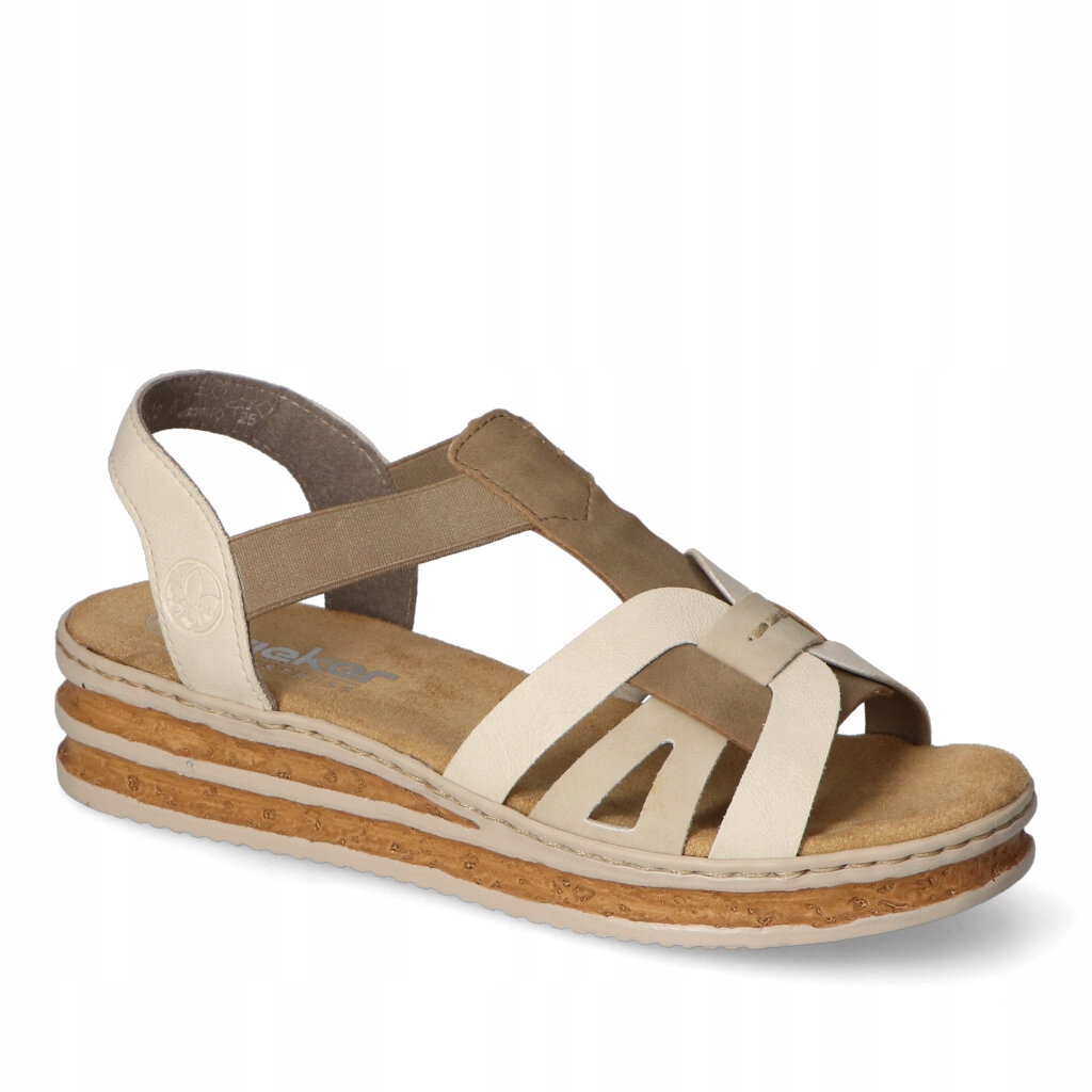Dámské sandály Rieker Béžové kožené 37
