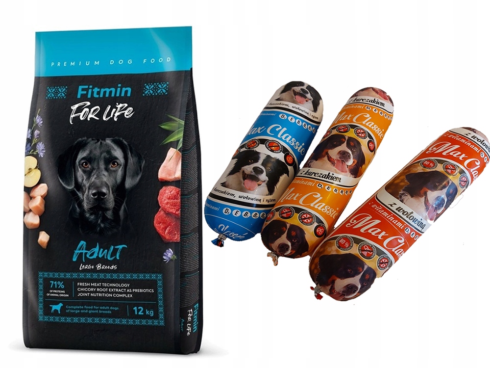 Fitmin For Life Adult Large 12 kg Baton Dla Psa 3kg