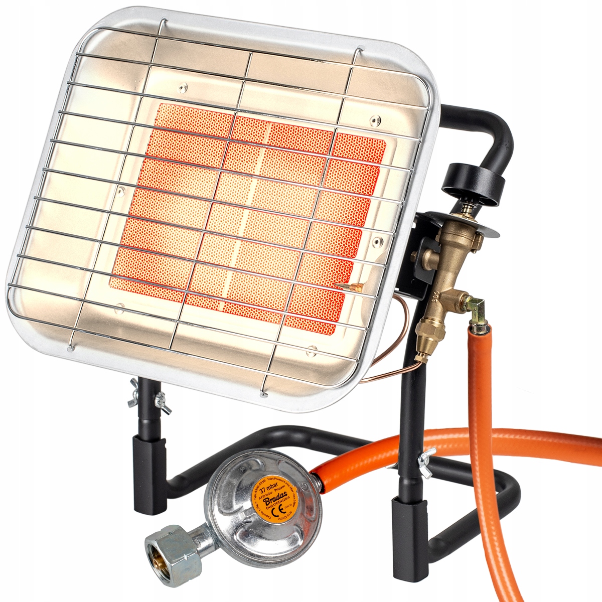 PROMIENNIK GRZEJNIK GAZOWY REGULOWANY NA STOAJKU SŁONECZKO NAGRZEWNICA 4500