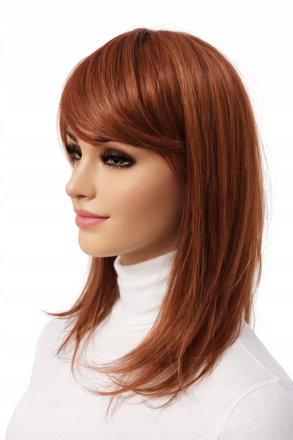 Topper, připínáček, tupet s ofinou Boondi v barvě terracota další