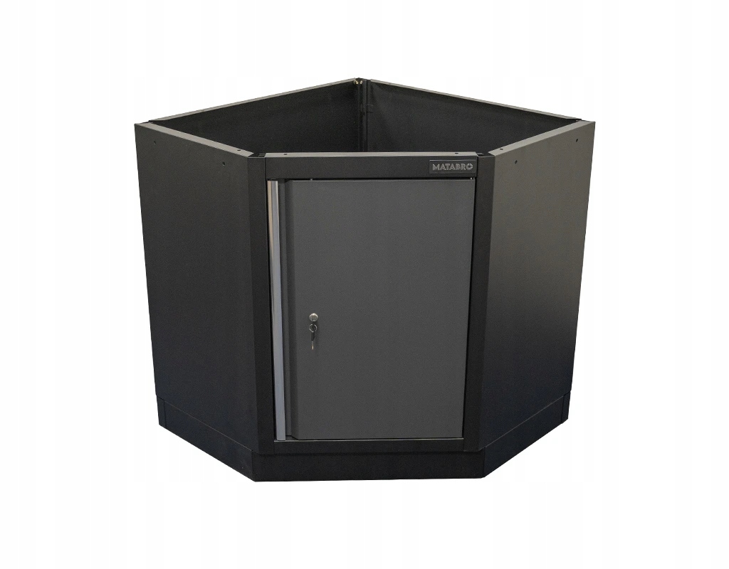 Matabro, Rohová jednodveřová dílenská skříňka 1 police 864x864x910 mm