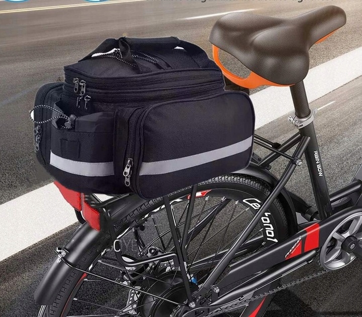 Torba SAKWA ROWEROWA bagażnik WODOODPORNA 30l Kolor dominujący czarny