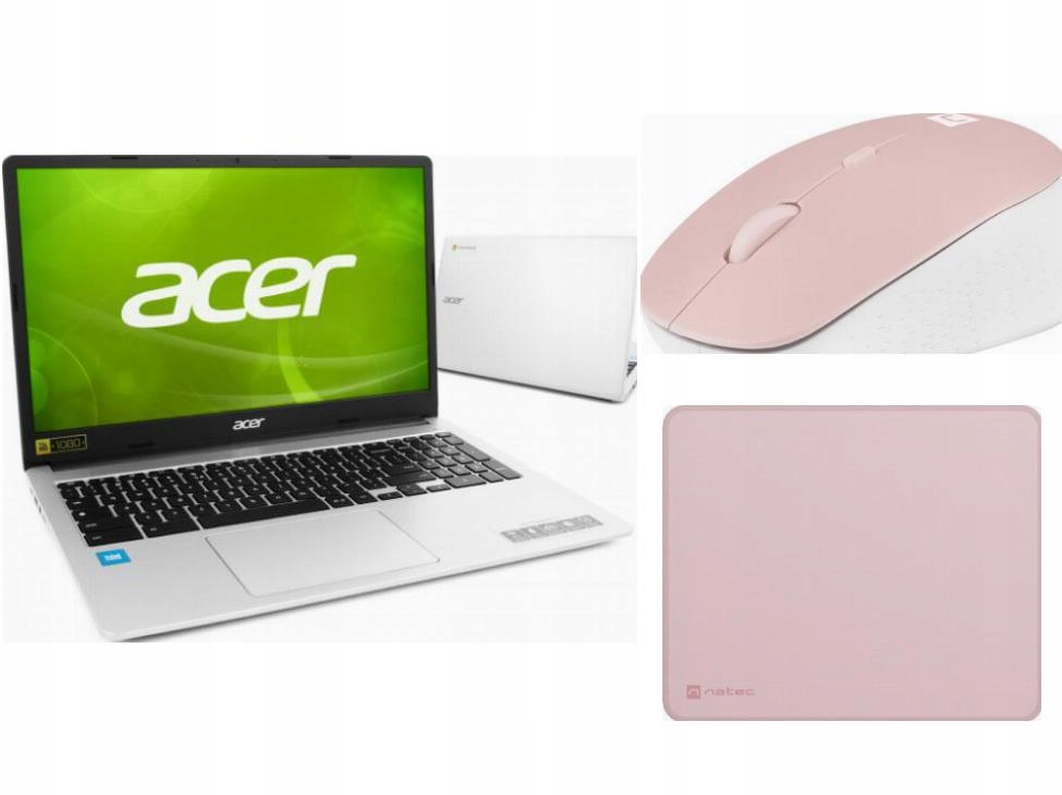 Laptop Acer 15.6 Chrome OS Intel Celeron 8GB + STYLOWA MYSZKA + PODKŁADKA