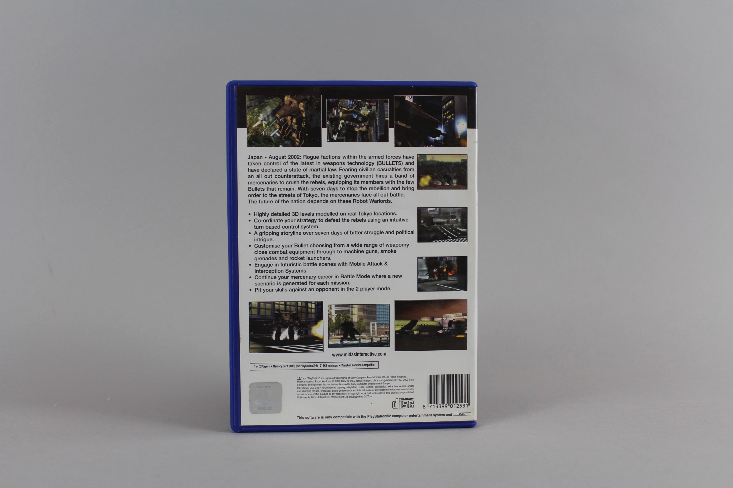 ROBOT WARLORDS PS2 Tematyka gry akcji