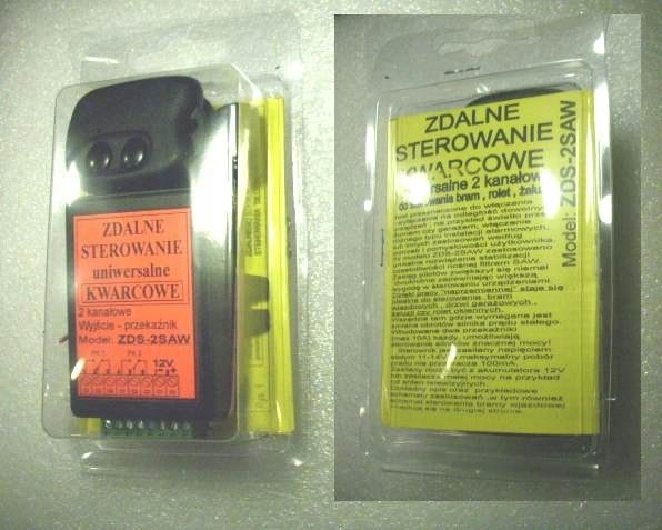 ДИСТАНЦИОННОЕ УПРАВЛЕНИЕ ZDS 2SAW ДЛЯ ВОРОТ, КВАРЦЕВЫХ ЖАЛЮЗИ