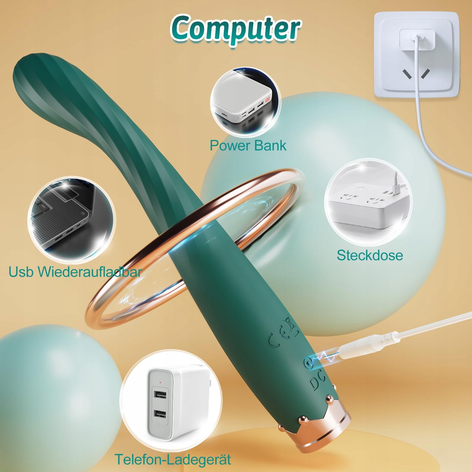 DILDO VIBRATOR G Punkt Wibrator Dla Kobiet Klitoris Stymulator 10 Trybów — miniatura 7
