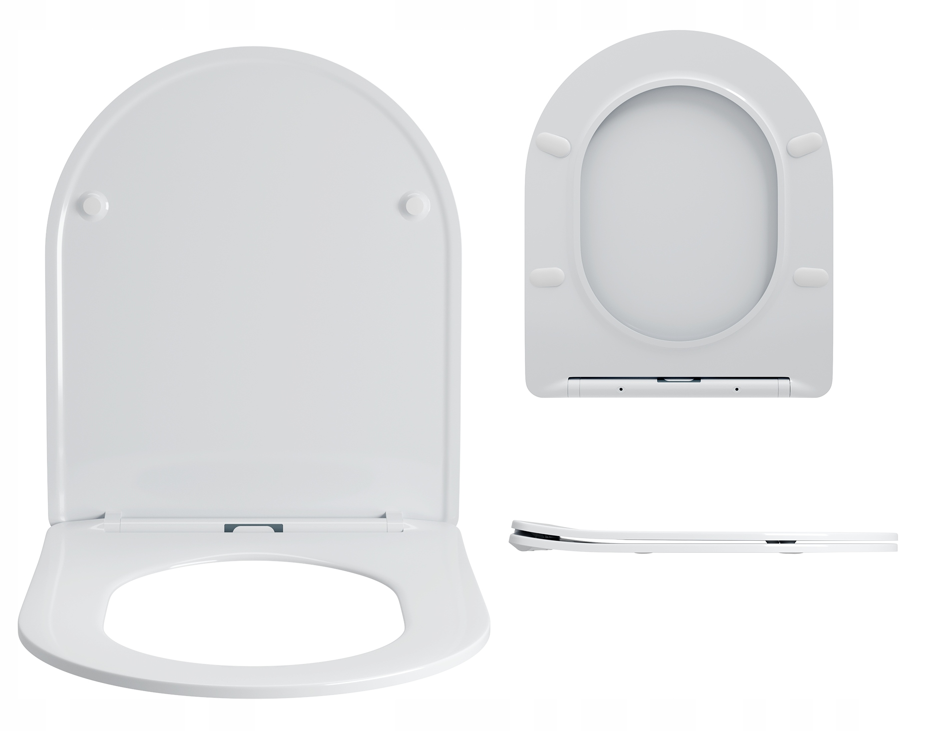 Toaletní Deska S Pozvolným Sklápěním, Polypropylen, Slim, Odnímatelná, Bílá, Sopra