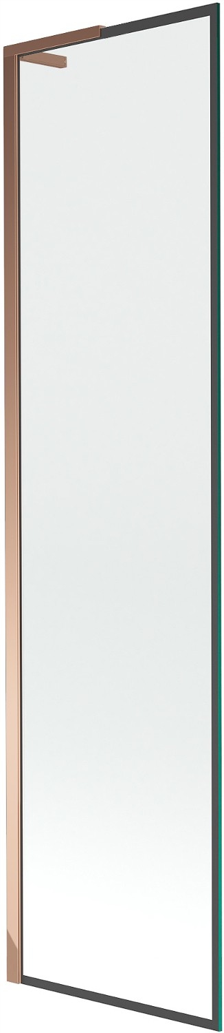 Mexen Next L sprchový kout 1-křídlový 50 x 150 cm, černý vzor, růžové zlato