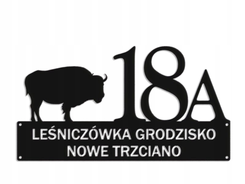 Číslo Na Dom 80 cm Tabuľa Adresa Oceľ 2 mm Lesník
