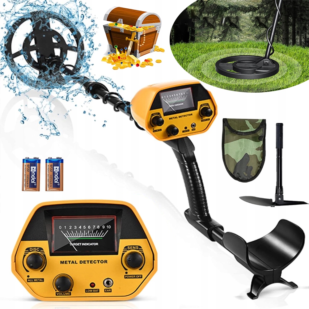 Detektor Kovů Detektor Pro Dospělé Nastavitelný 84-107 CM S Lopatou