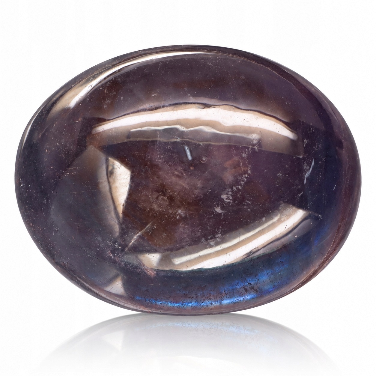 Přírodní safír 55.98 ct Modrý Kabošon Mosambik I3 certifikát Wbd
