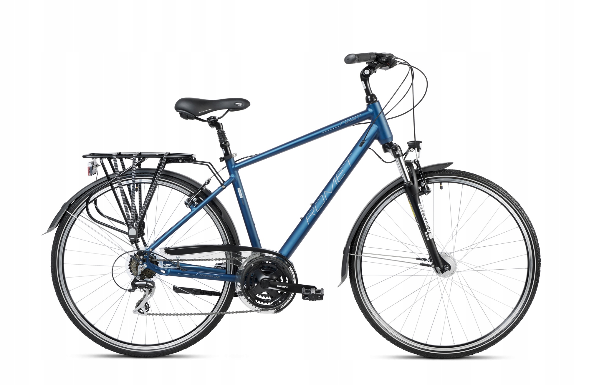 Rower trekkingowy męski Romet Wagant 3 28 M(19") śliwkowo-szary