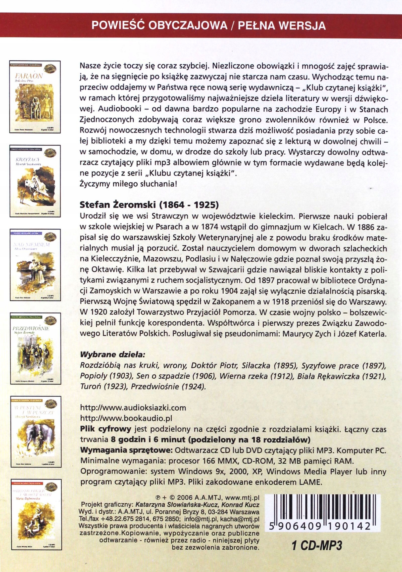 SYZYFOWE PRACE Stefan ŻEROMSKI AUDIOBOOK Stan opakowania oryginalne