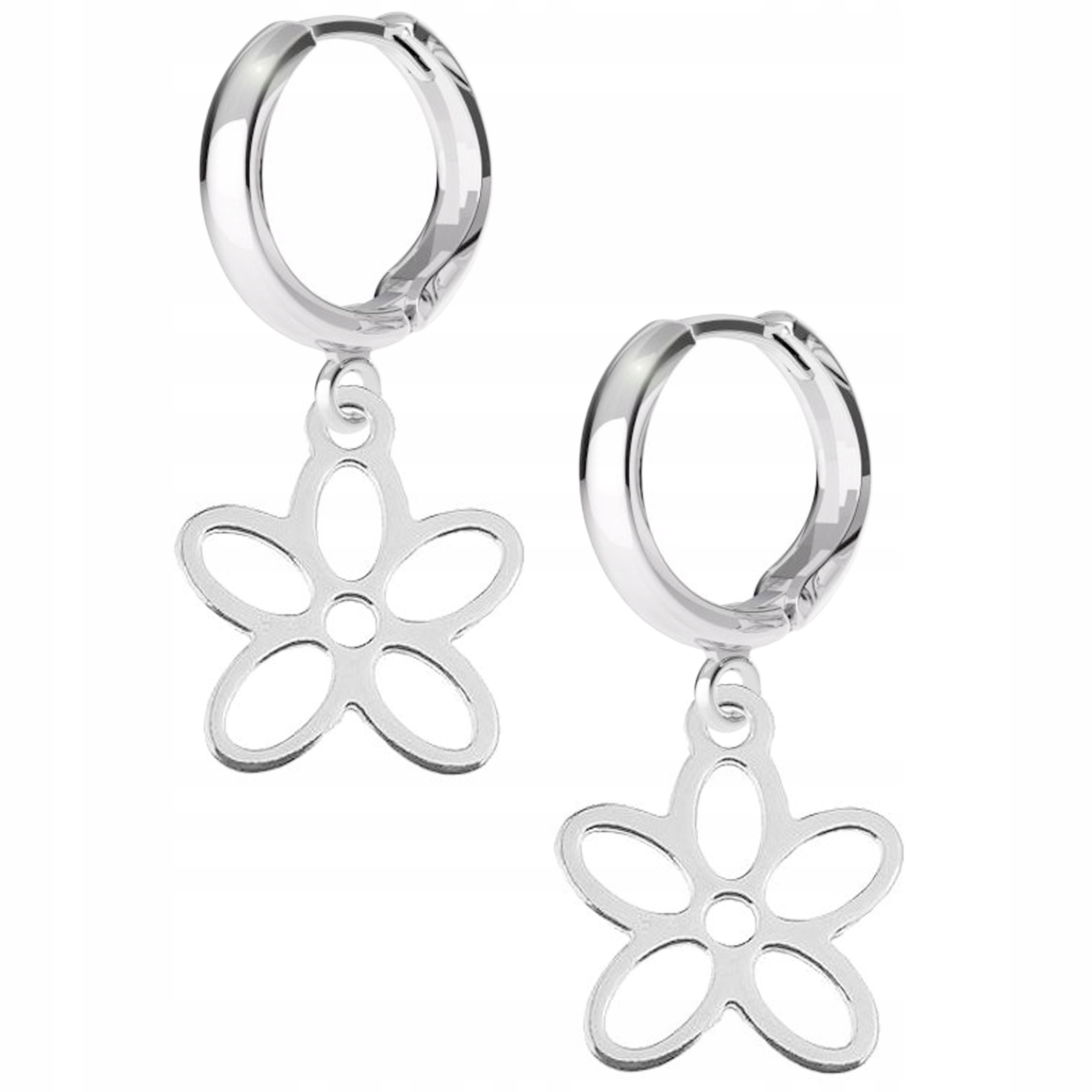 Stříbrné náušnice Květ Květina Flower 925