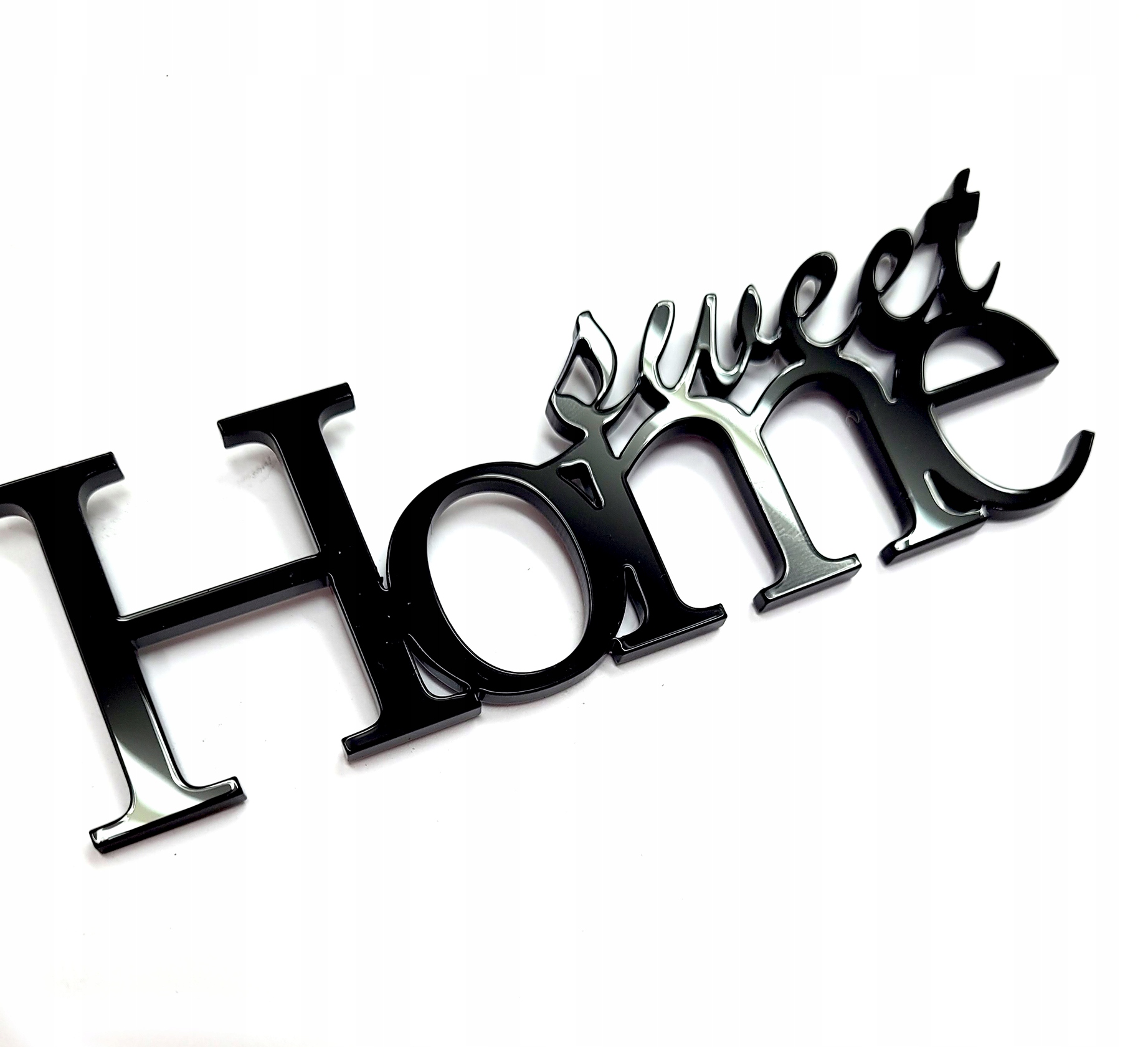 LITERY - OZDOBA DOMU, plexi CZARNA POŁYSK ! Marka inna marka