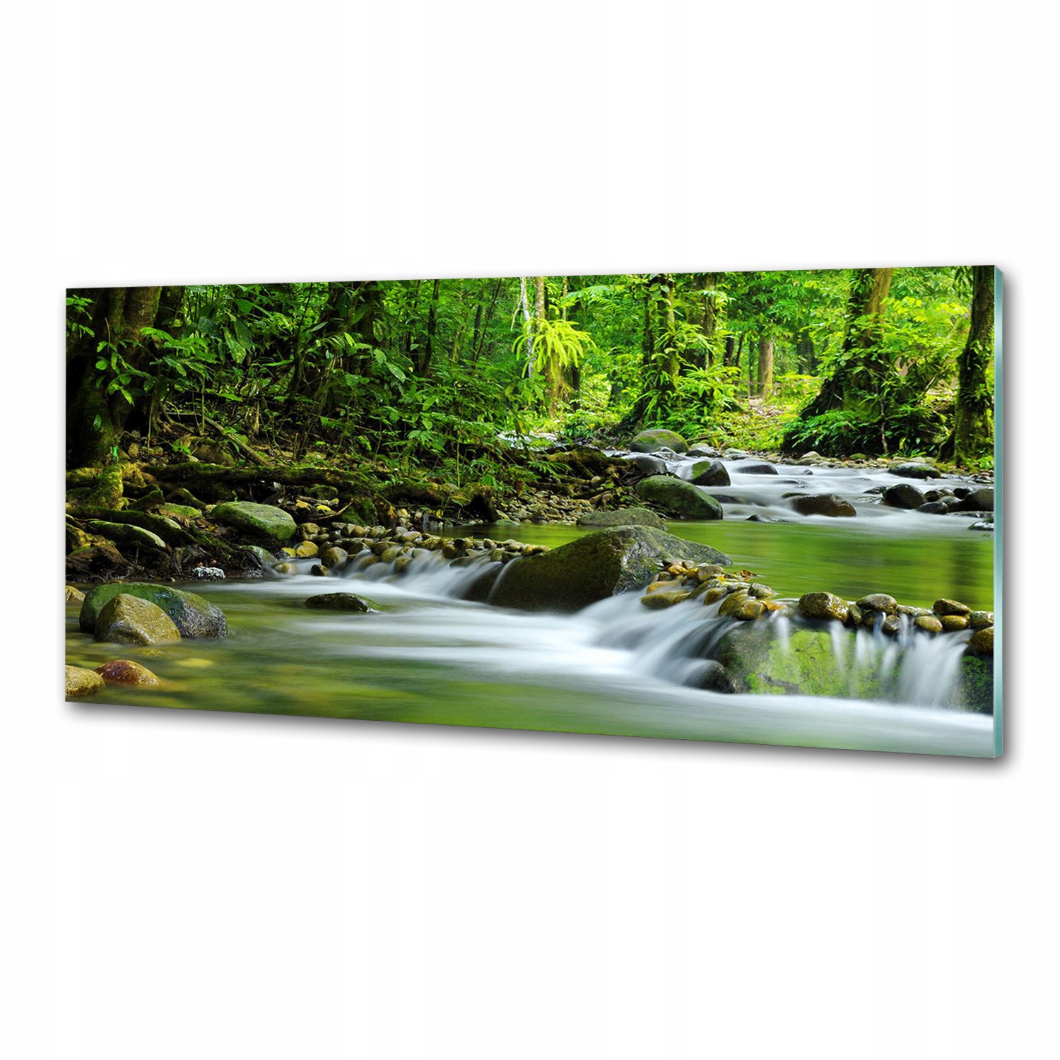 Panel dekor sklo Horský potok 125x50 cm Lepidlo