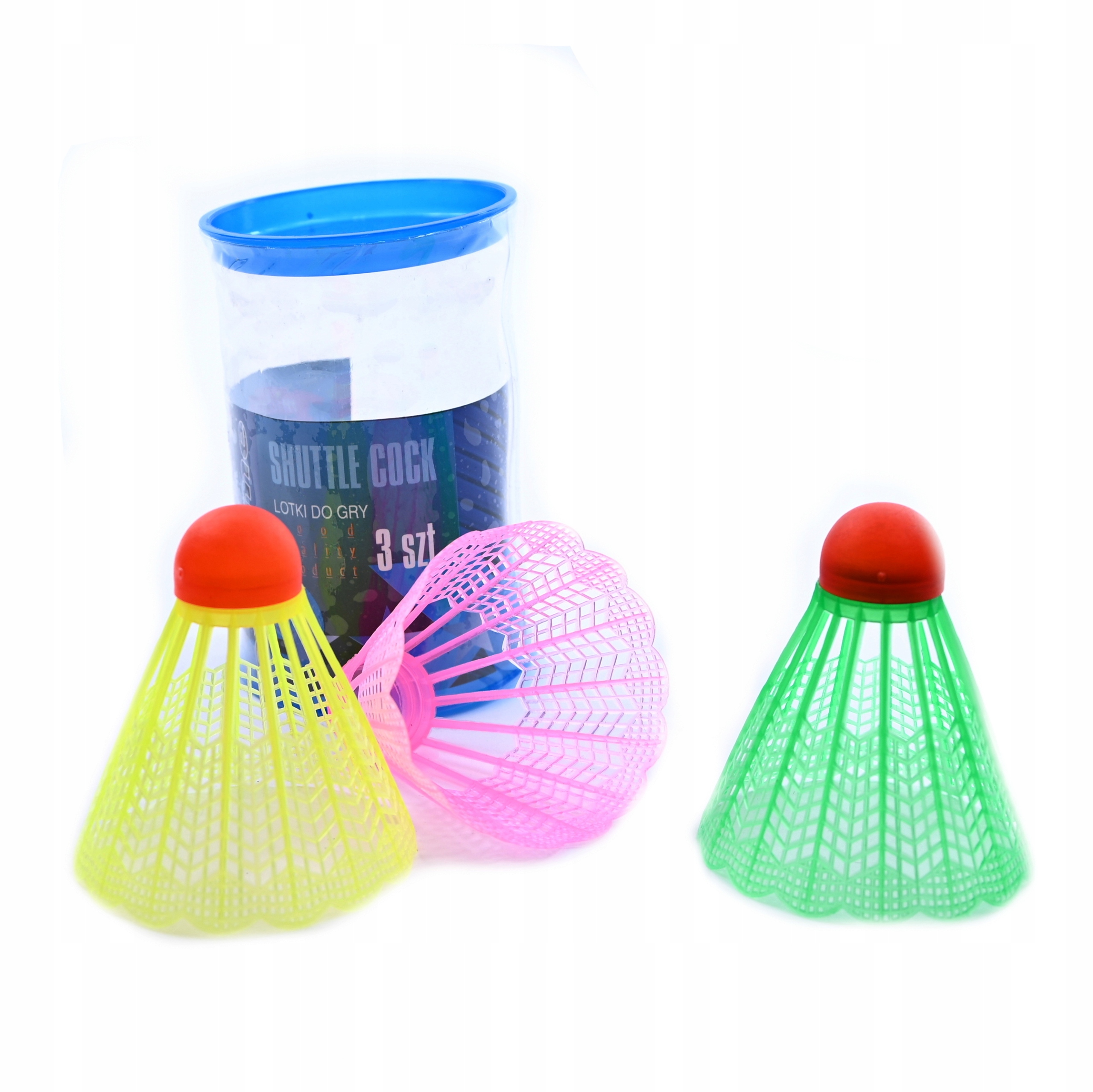 Lotki Do Badmintona Plastikowe Kolorowe Zestaw 3SZT
