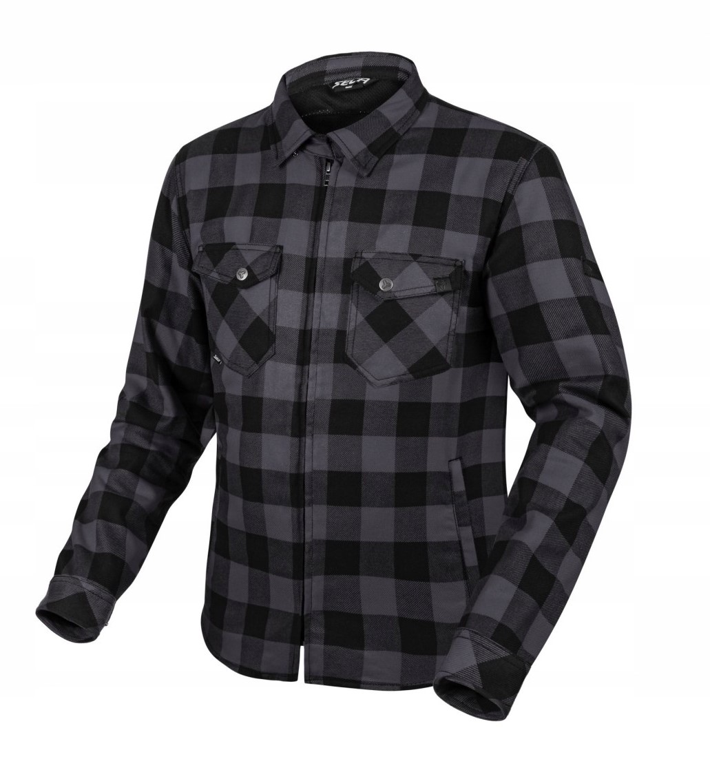 Motocyklová košeľa Seca Marshall II Black Grey čierna šedá 3XL