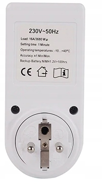 PROGRAMATOR CZASOWY WŁĄCZNIK WYŁĄCZNIK TIMER LCD Kod producenta DT03