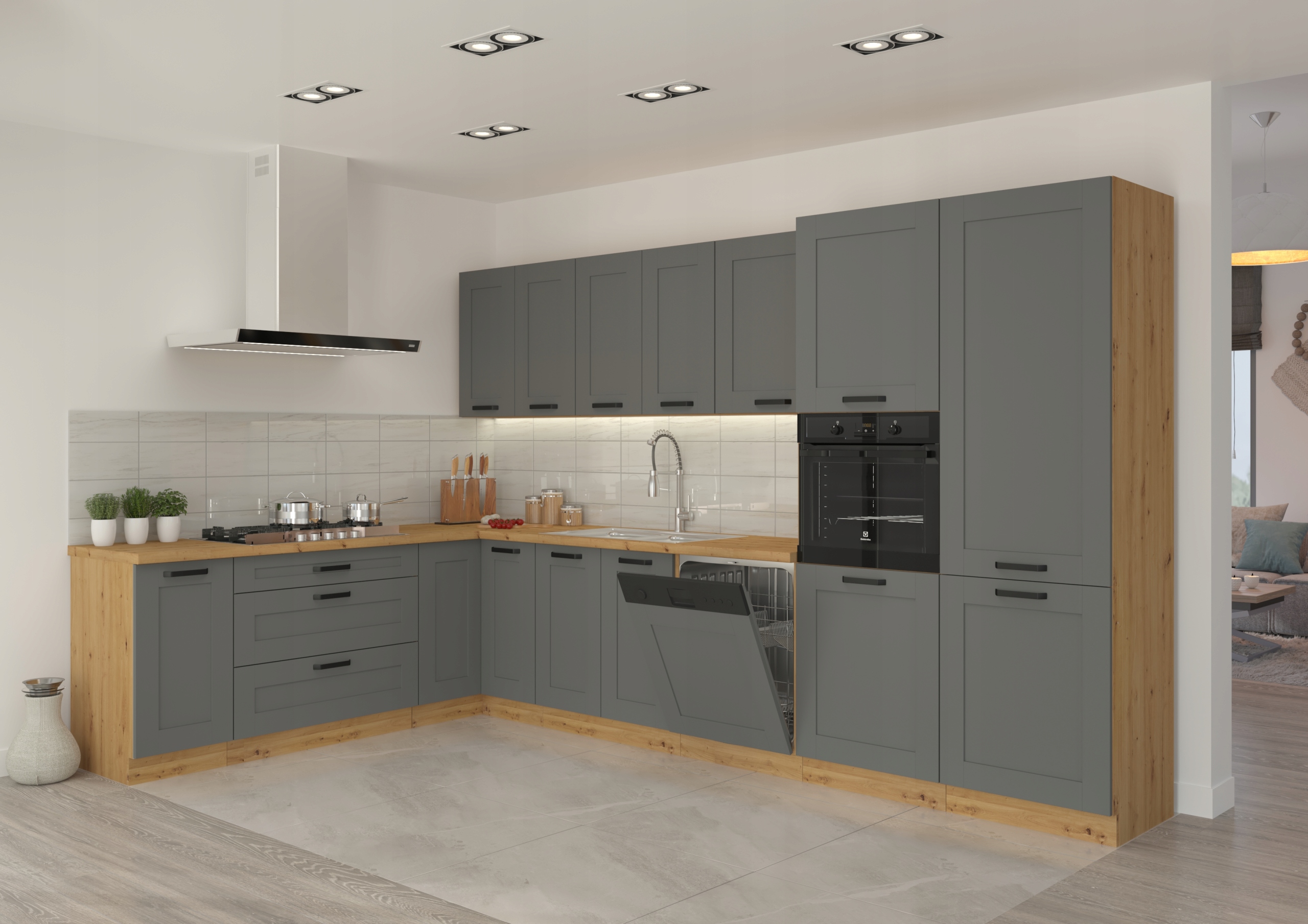 Szafka kuchenna górna 45x90 DUSTGREY /AR LUCY Głębokość mebla 31 cm