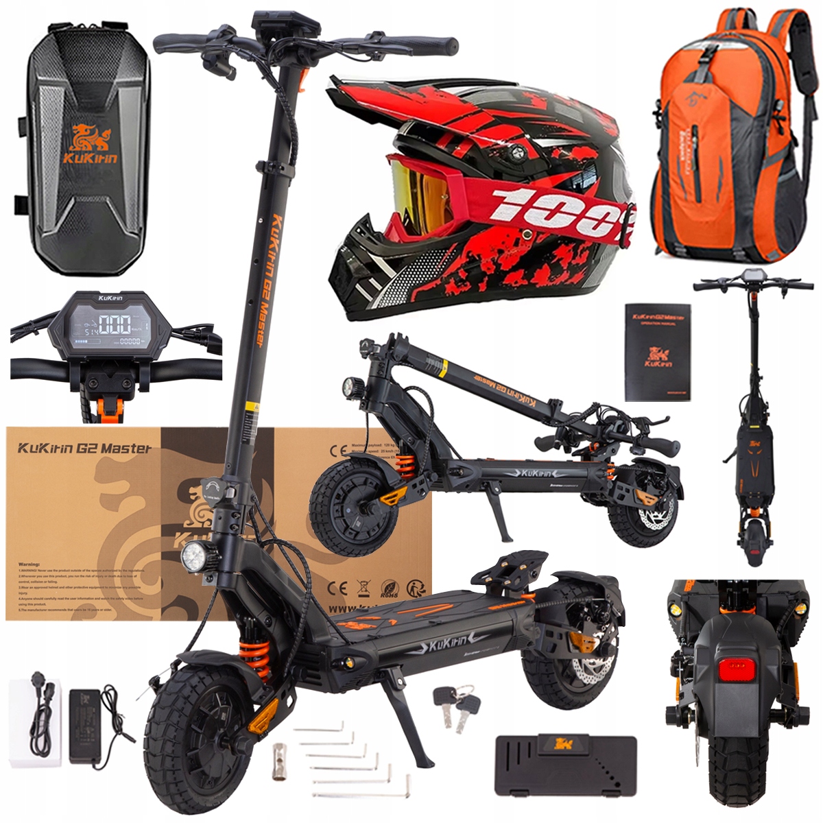 Kukirin G2 Master elektrické vozidlo 2000W 52V 20.8AH 70KM 60KM/H +Dárek