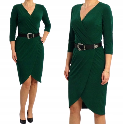 

Elegancka Sukienka Wizytowa Zielona R/52 (34-56)