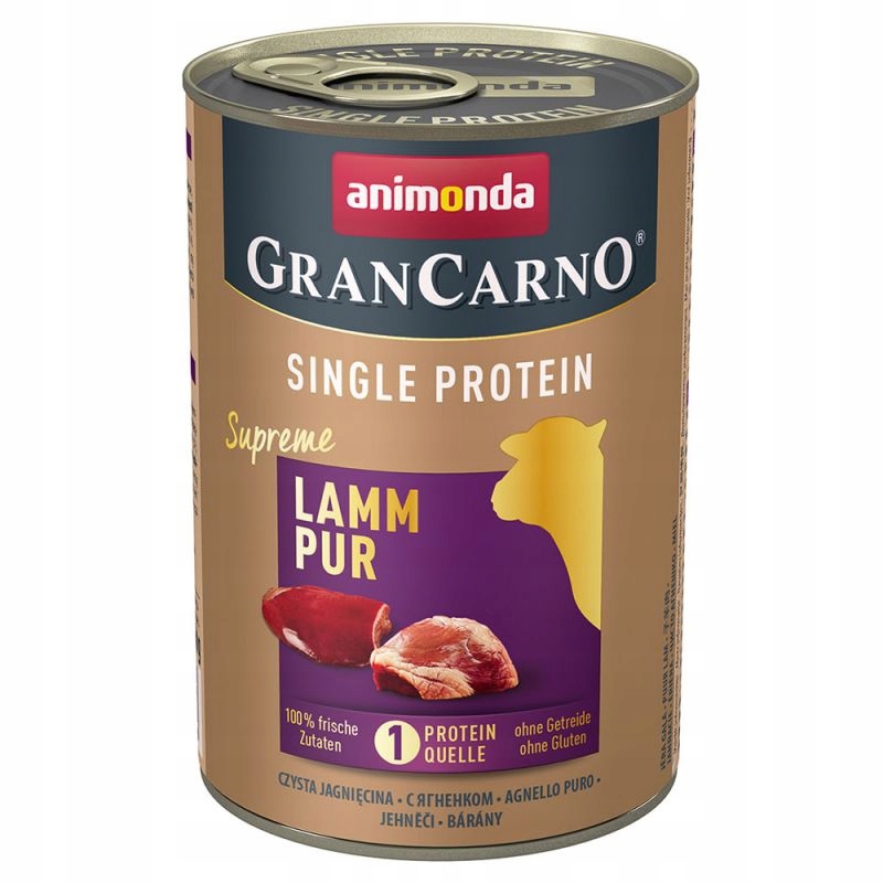 Animonda GranCarno Single Protein jehněčí maso vlhké krmivo pro psy 400 g