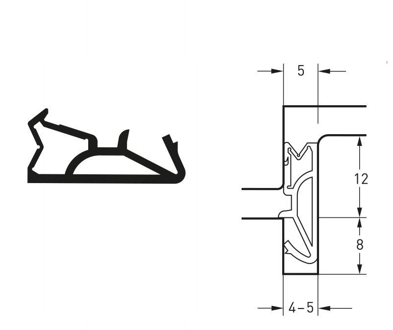 Uszczelka okienna, drzwiowa SV12 beżowa w metrażu Marka Deventer
