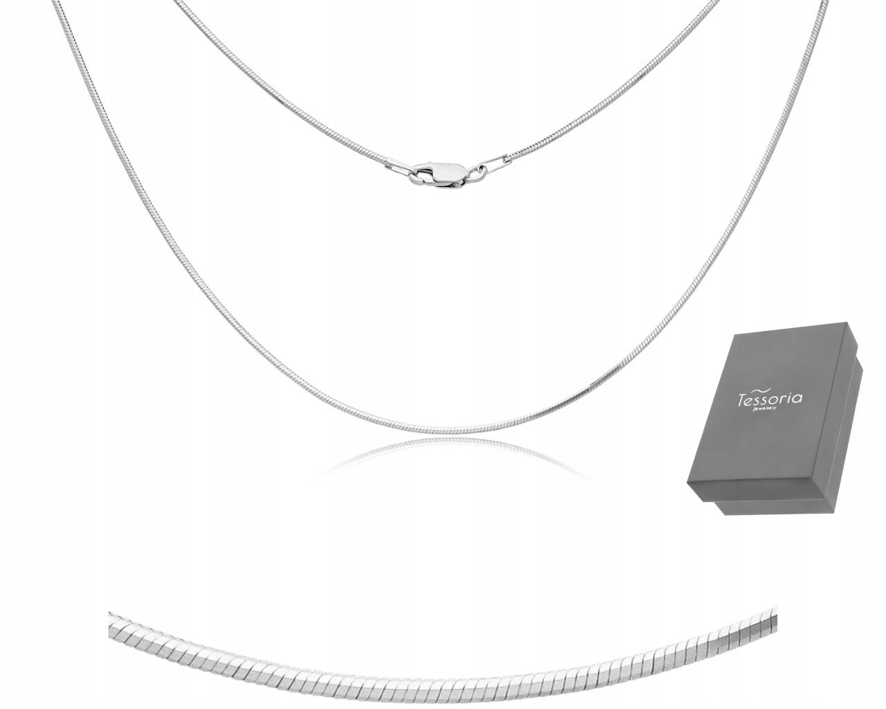 Stříbrný Řetízek Dámská Vazba Linka Stříbro Rod 925 Vlasec délka 45 cm