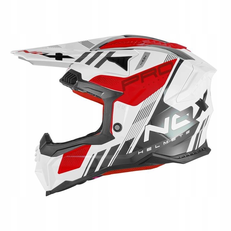 Nox Prilba Off Road Cross N634 Storm Farba Červená/biela Veľkosť XL ()
