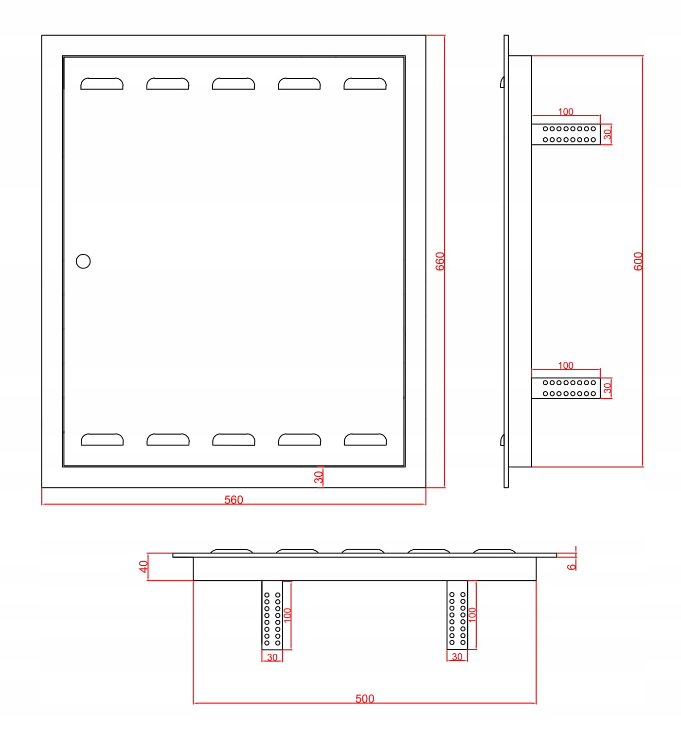 DRZWICZKI GAZOWE GRAFIT MAT 50x60 Szerokość 560 mm