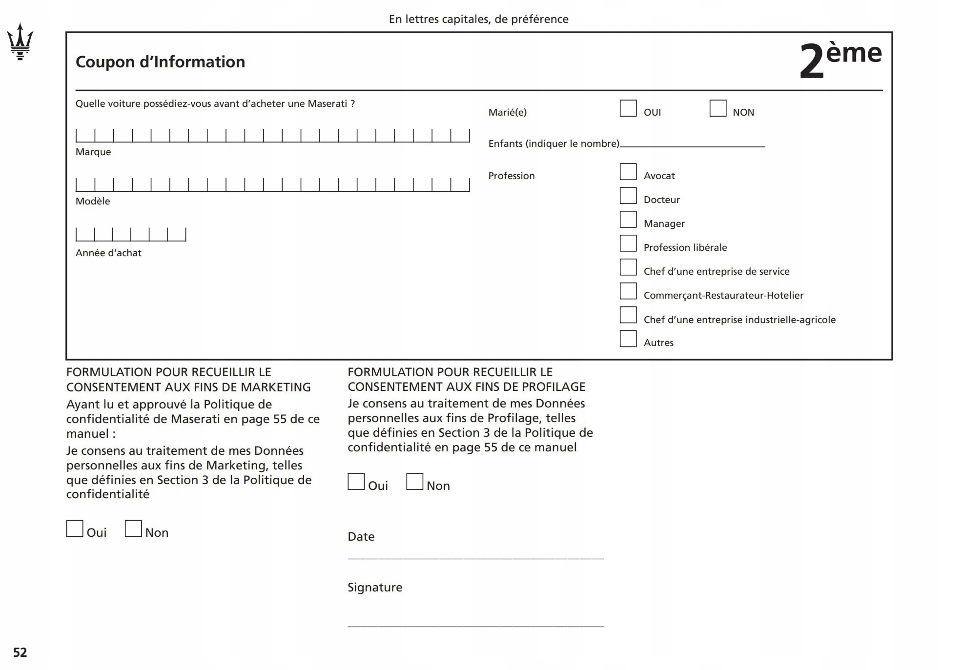 Maserati Książka Serwisowa Francuska 2017-2023 Język publikacji francuski