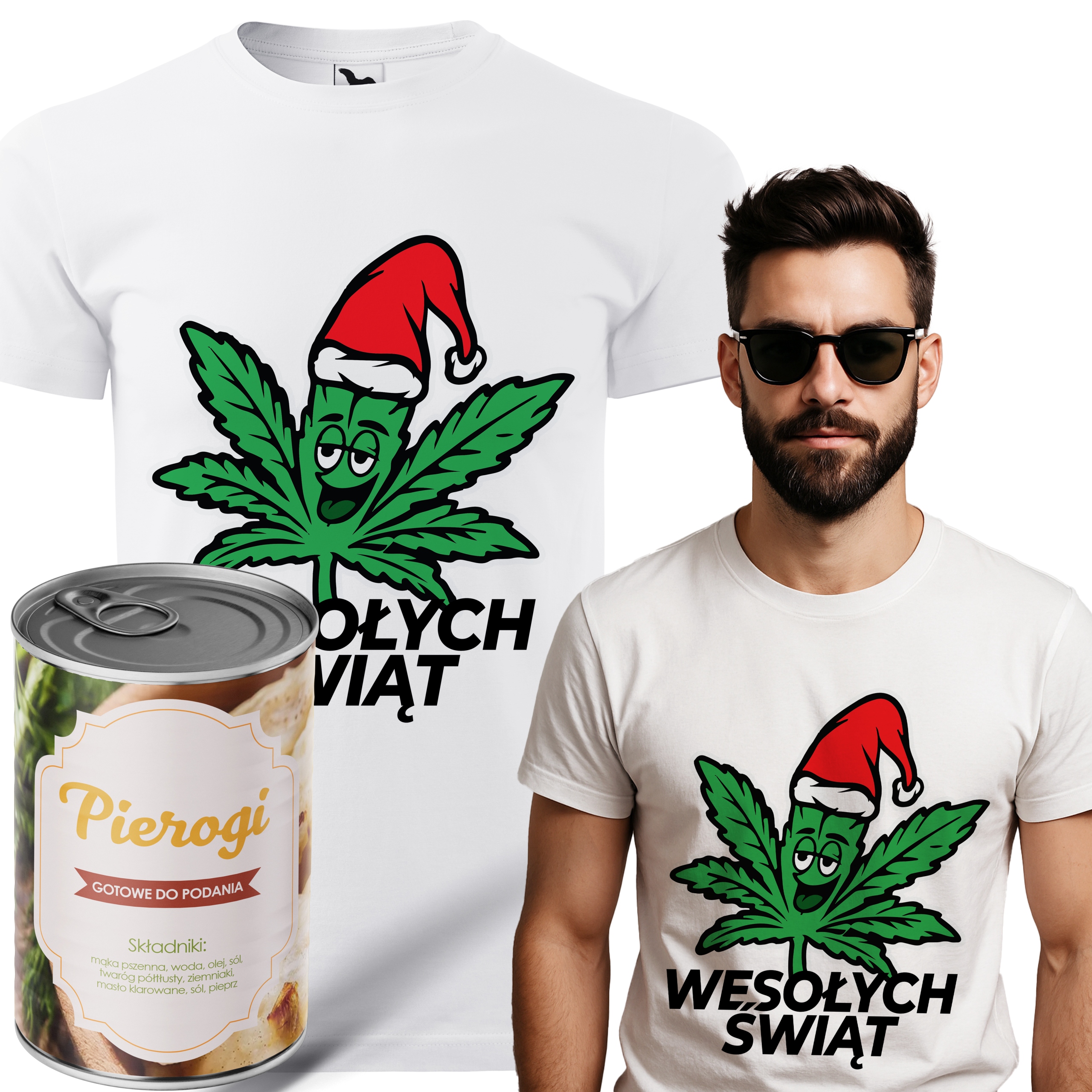 Pánské Tričko V Plechovce Pirohy Bílé, Veselý Vánoční Dárek 420 XL