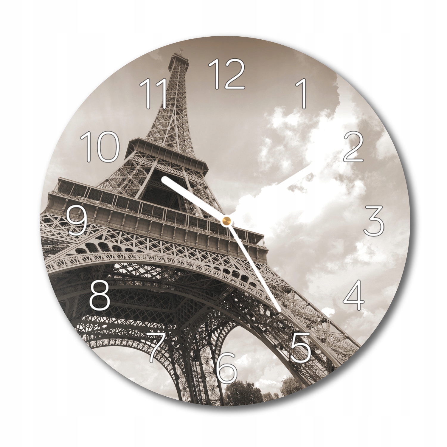 

Wieża Eiffela do jadalni foto-zegar fi 30 okrąg