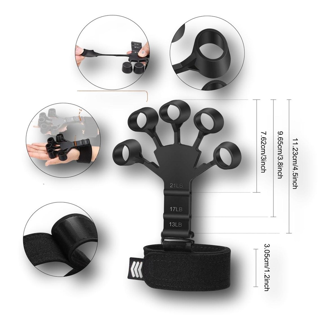 POWERBALL CLASSIC KULA ŻYROSKOPOWA 2x FINGER GRIPPER DO ĆWICZEŃ NADGARSTKA Waga 0.26 g