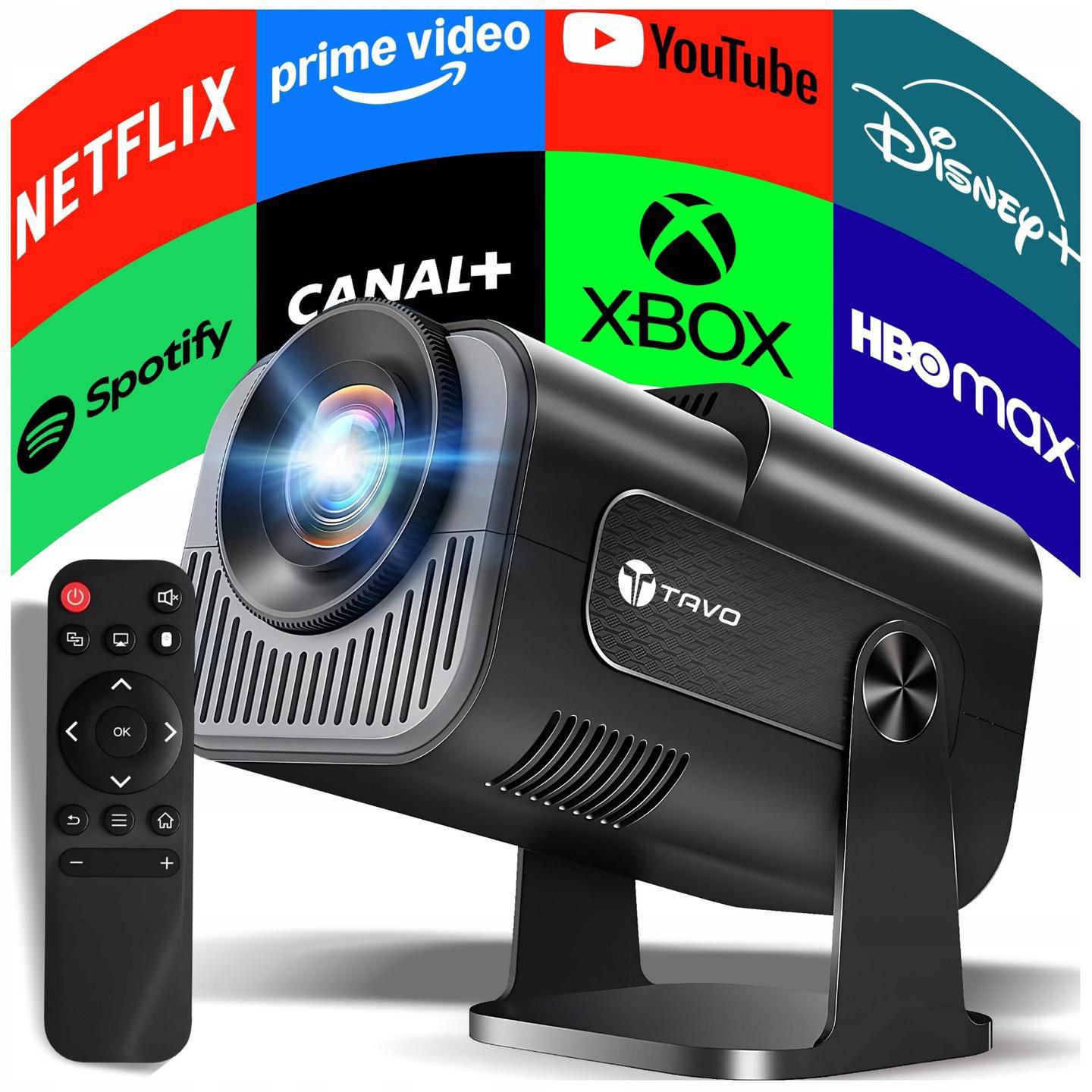 Projektor Rzutnik Przenośny Android Smart Mini Tv 4K Led Głośnik Wifi