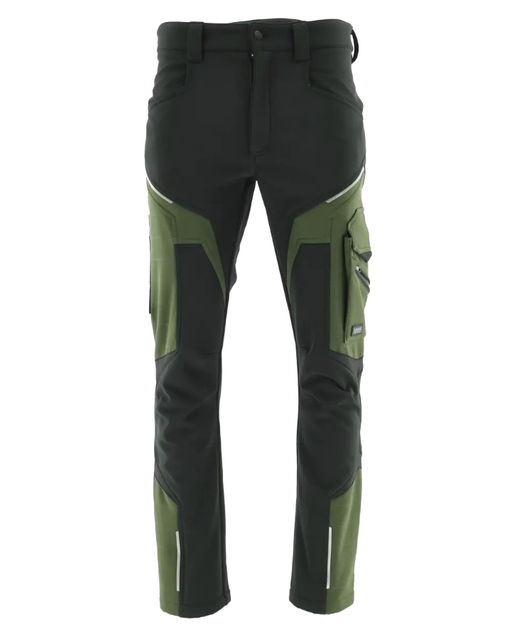 Spodnie Do Pasa Hybrydowe, Softshell Comfort Winter oliwka Sara r. 2XL