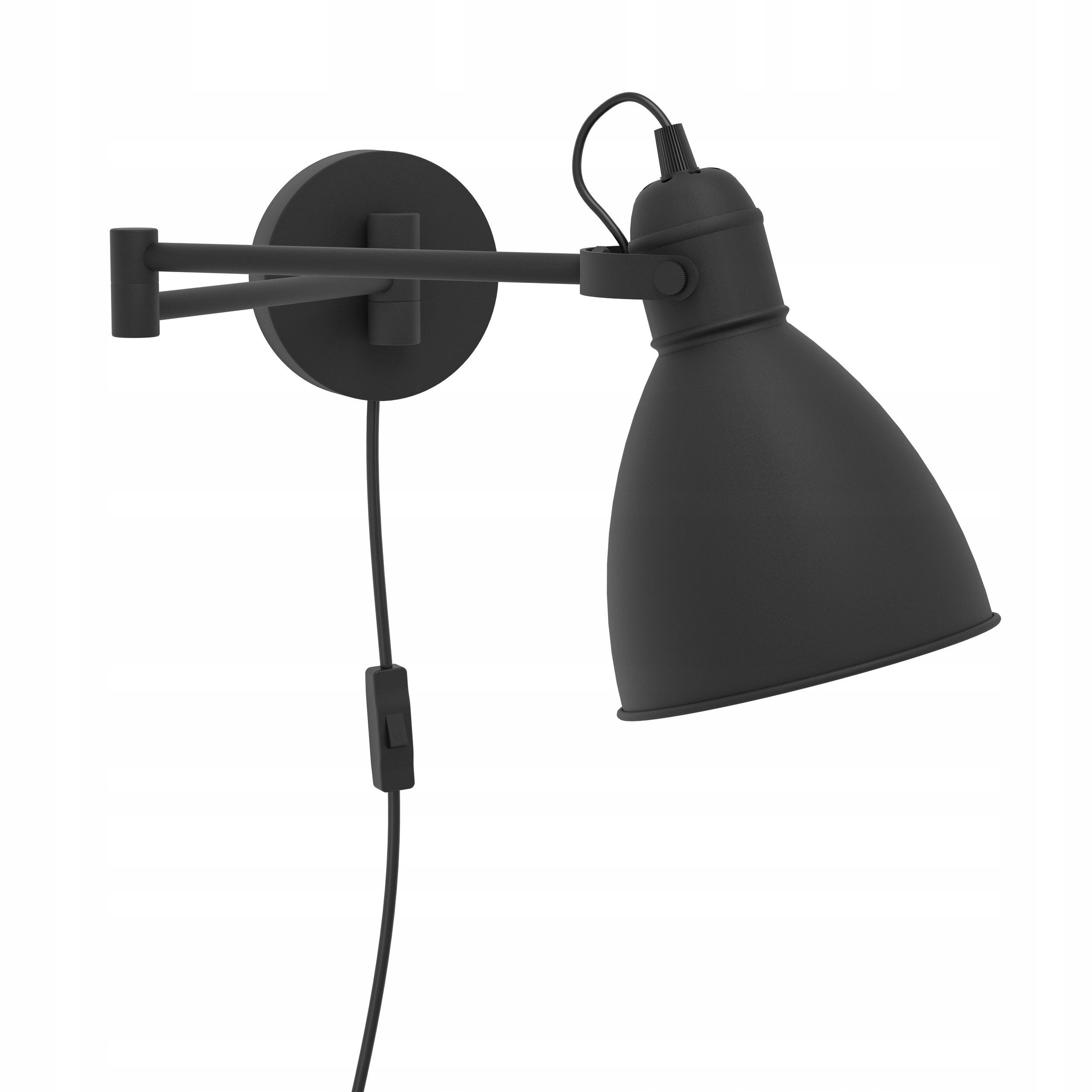 Lampa ścienna kinkiet na wysięgniku czarny Eglo San Peri vintage 1xE27