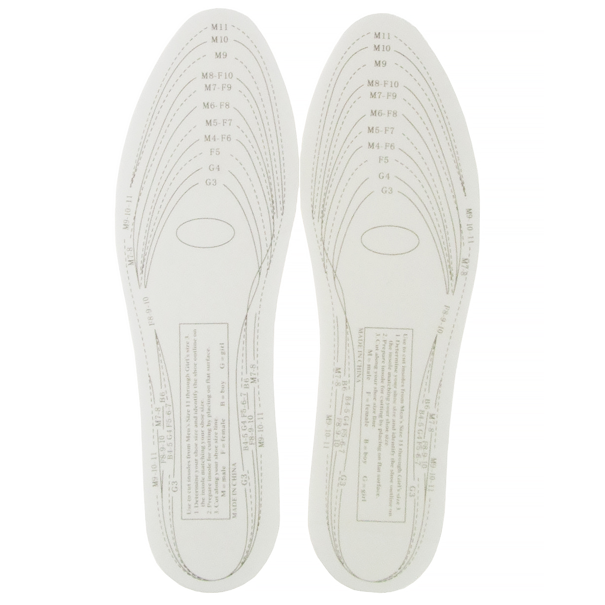 WKŁADKI DO BUTÓW PIANKOWE Z PAMIĘCIĄ KSZTAŁTU ORTOPEDYCZNE 35-43 MEMORY Model LL11